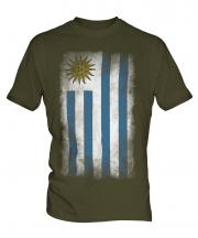 Uruguay Faded Flag Mens T-Shirt