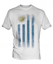 Uruguay Faded Flag Mens T-Shirt