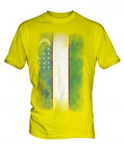 Uzbekistan Faded Flag Mens T-Shirt