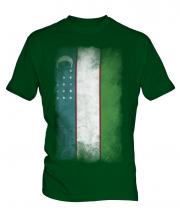Uzbekistan Faded Flag Mens T-Shirt