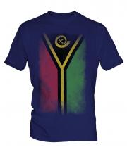 Vanuatu Faded Flag Mens T-Shirt