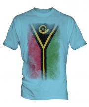 Vanuatu Faded Flag Mens T-Shirt
