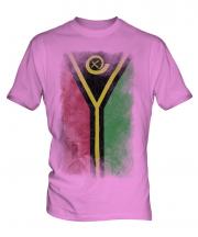 Vanuatu Faded Flag Mens T-Shirt