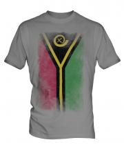 Vanuatu Faded Flag Mens T-Shirt