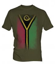 Vanuatu Faded Flag Mens T-Shirt