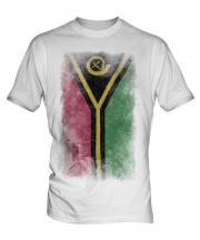 Vanuatu Faded Flag Mens T-Shirt