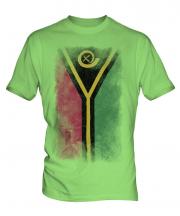 Vanuatu Faded Flag Mens T-Shirt