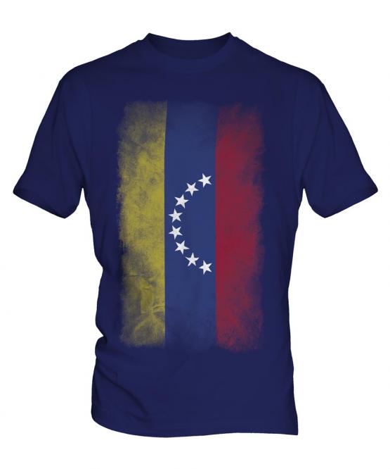 Venezuela Faded Flag Mens T-Shirt
