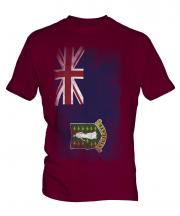 Uk Virgin Islands Faded Flag Mens T-Shirt