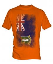 Uk Virgin Islands Faded Flag Mens T-Shirt