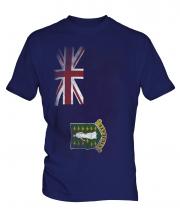 Uk Virgin Islands Faded Flag Mens T-Shirt