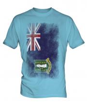 Uk Virgin Islands Faded Flag Mens T-Shirt
