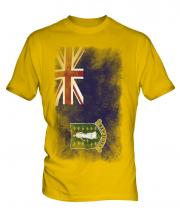 Uk Virgin Islands Faded Flag Mens T-Shirt