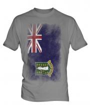 Uk Virgin Islands Faded Flag Mens T-Shirt