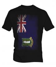 Uk Virgin Islands Faded Flag Mens T-Shirt