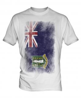 Uk Virgin Islands Faded Flag Mens T-Shirt