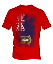Uk Virgin Islands Faded Flag Mens T-Shirt