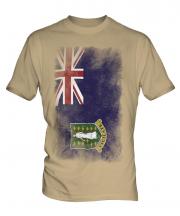 Uk Virgin Islands Faded Flag Mens T-Shirt