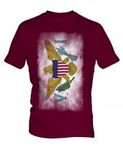 Us Virgin Islands Faded Flag Mens T-Shirt