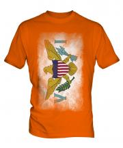 Us Virgin Islands Faded Flag Mens T-Shirt