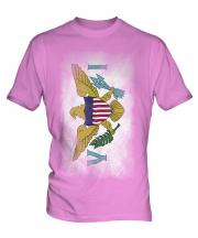 Us Virgin Islands Faded Flag Mens T-Shirt