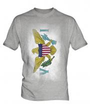 Us Virgin Islands Faded Flag Mens T-Shirt