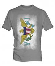 Us Virgin Islands Faded Flag Mens T-Shirt