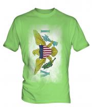 Us Virgin Islands Faded Flag Mens T-Shirt