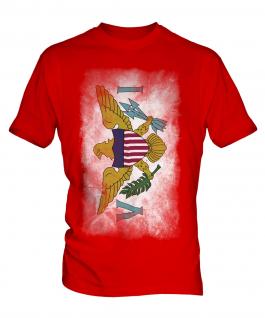 Us Virgin Islands Faded Flag Mens T-Shirt