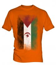 Western Sahara Faded Flag Mens T-Shirt