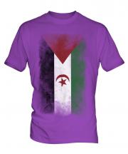 Western Sahara Faded Flag Mens T-Shirt