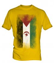 Western Sahara Faded Flag Mens T-Shirt