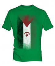 Western Sahara Faded Flag Mens T-Shirt