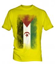Western Sahara Faded Flag Mens T-Shirt