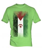 Western Sahara Faded Flag Mens T-Shirt