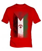Western Sahara Faded Flag Mens T-Shirt