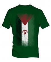 Western Sahara Faded Flag Mens T-Shirt