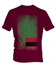 Zambia Faded Flag Mens T-Shirt