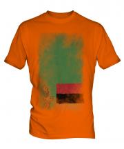 Zambia Faded Flag Mens T-Shirt