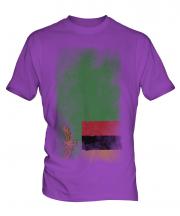 Zambia Faded Flag Mens T-Shirt