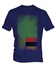 Zambia Faded Flag Mens T-Shirt