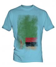 Zambia Faded Flag Mens T-Shirt