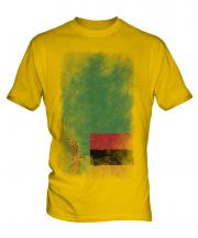 Zambia Faded Flag Mens T-Shirt