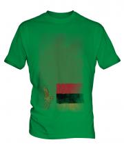 Zambia Faded Flag Mens T-Shirt