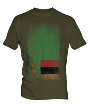 Zambia Faded Flag Mens T-Shirt