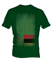 Zambia Faded Flag Mens T-Shirt