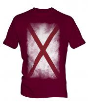 Alabama State Faded Flag Mens T-Shirt