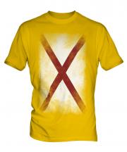 Alabama State Faded Flag Mens T-Shirt