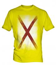 Alabama State Faded Flag Mens T-Shirt