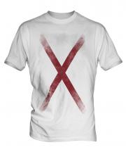 Alabama State Faded Flag Mens T-Shirt